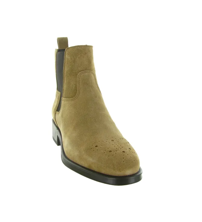 bottines et boots - Chelsea - femme - Nubuck - Beige - Alpe