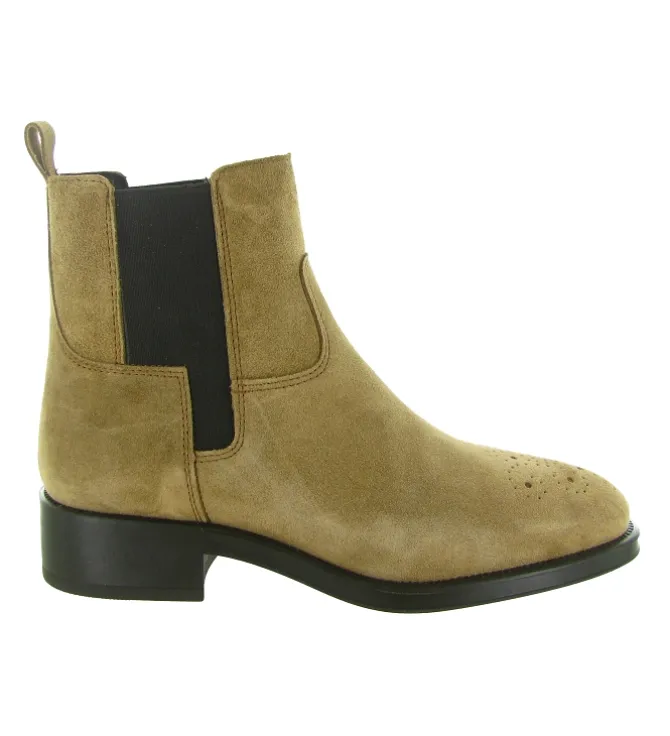 bottines et boots - Chelsea - femme - Nubuck - Beige - Alpe