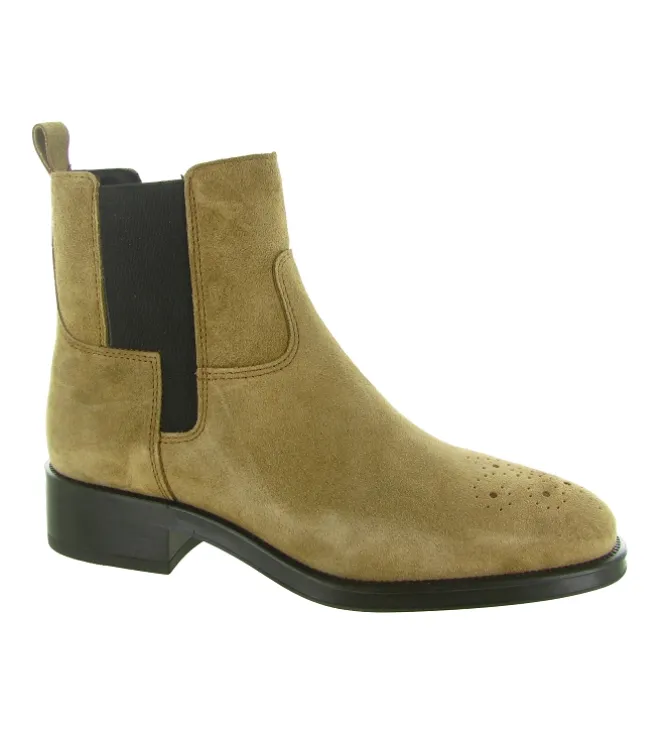 bottines et boots - Chelsea - femme - Nubuck - Beige - Alpe