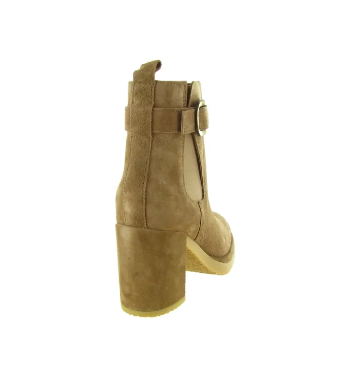 bottines et boots - Chelsea - femme - Nubuck - Taupe - Alpe