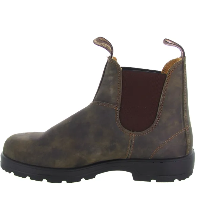 bottines et boots - Chelsea - homme - Cuir Gras - Marron - Blundstone