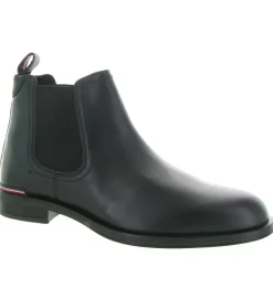 bottines et boots - Chelsea - homme - Cuir - Noir - Tommy hilfiger