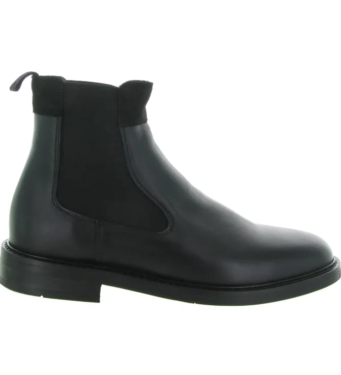 bottines et boots - Chelsea - homme - Cuir - Noir - Schmoove