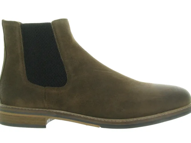 bottines et boots - Chelsea - homme - Cuir - Marron - Schmoove