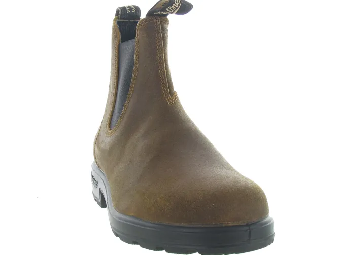 bottines et boots - Chelsea - homme - Cuir Gras - Marron - Blundstone