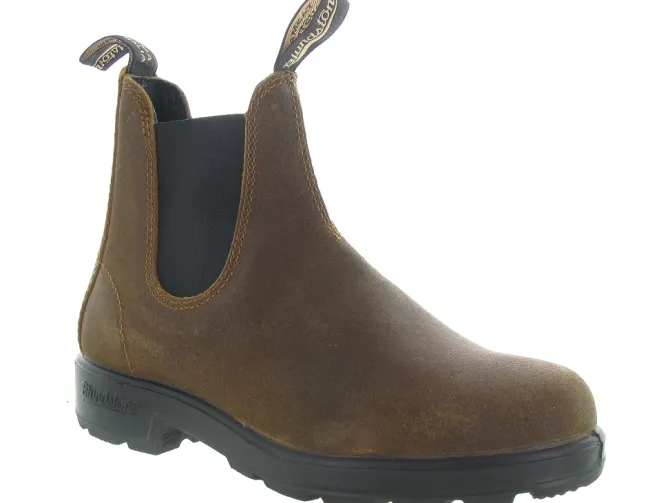 bottines et boots - Chelsea - homme - Cuir Gras - Marron - Blundstone