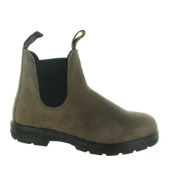 bottines et boots - Chelsea - homme - Nubuck - Marron - Blundstone