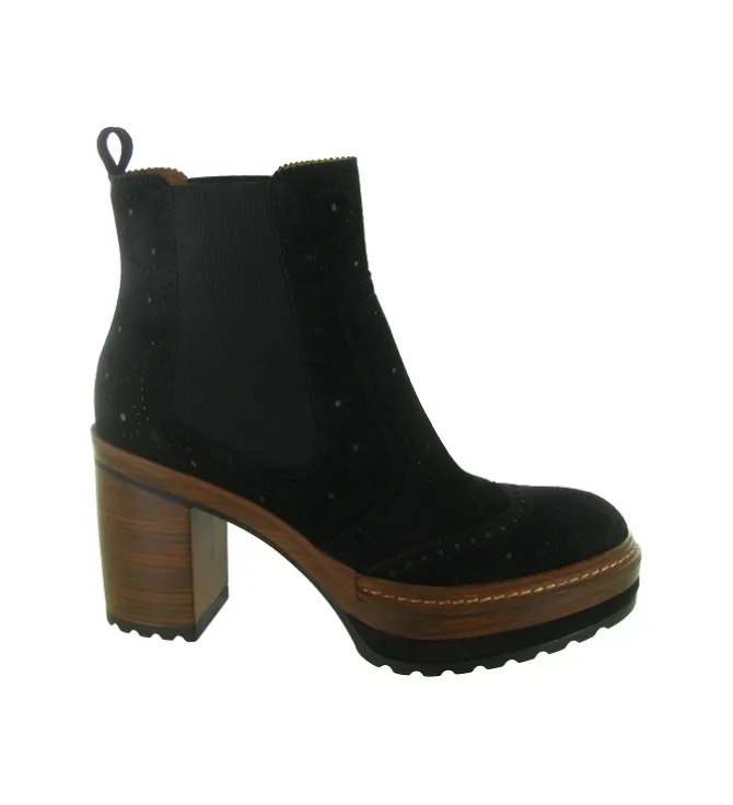 bottines et boots - Classique & Chic - femme - Nubuck - Noir - Pons quintana