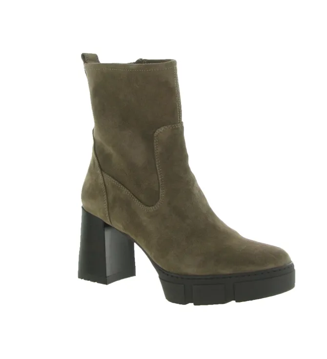 bottines et boots - Classique & Chic - femme - Cuir - Taupe - Unisa
