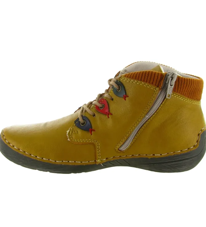 bottines et boots - Classique & Chic - femme - Synthétique - Jaune - Rieker