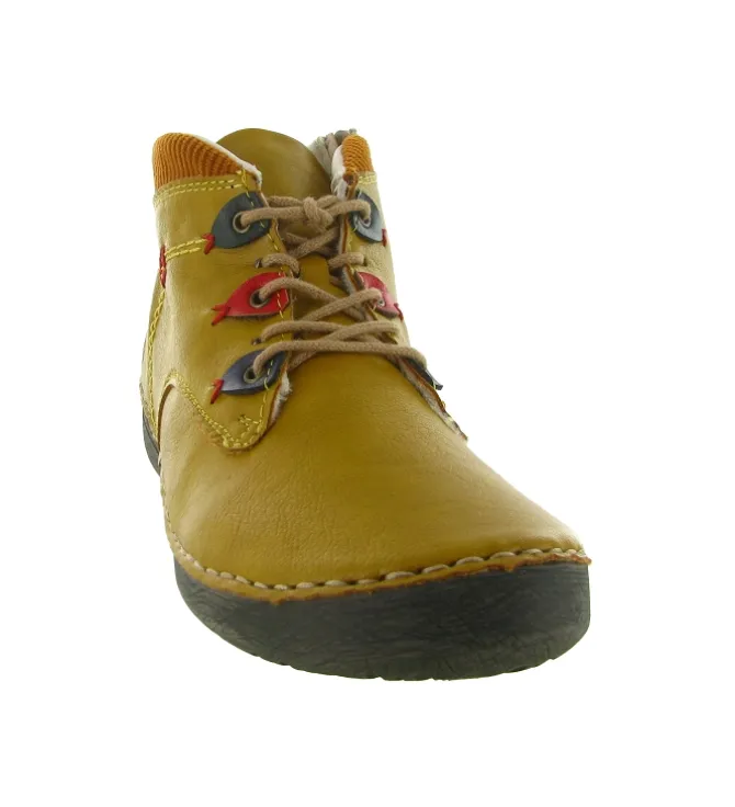 bottines et boots - Classique & Chic - femme - Synthétique - Jaune - Rieker