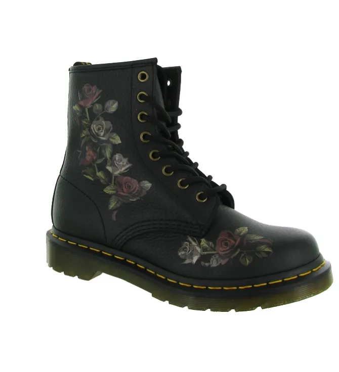 bottines et boots - Classique & Chic - femme - Cuir - Noir - Doc martens