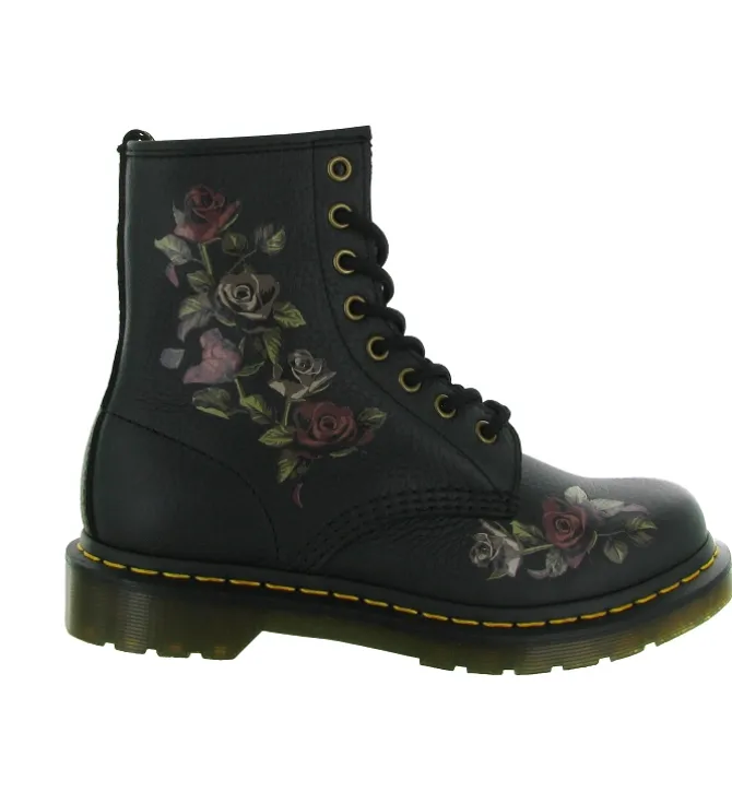 bottines et boots - Classique & Chic - femme - Cuir - Noir - Doc martens