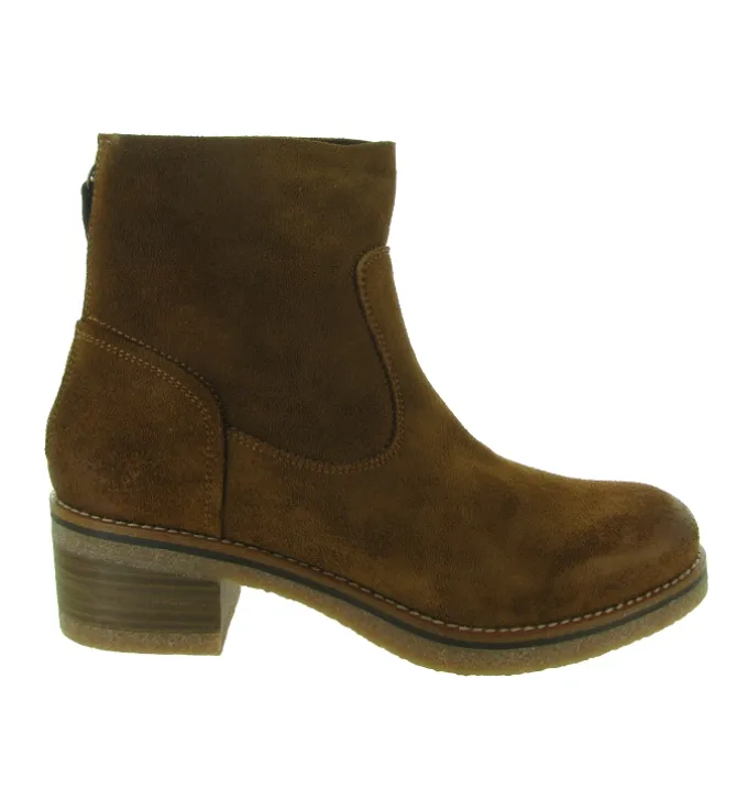 bottines et boots - Classique & Chic - femme - Nubuck - Marron - Minka design