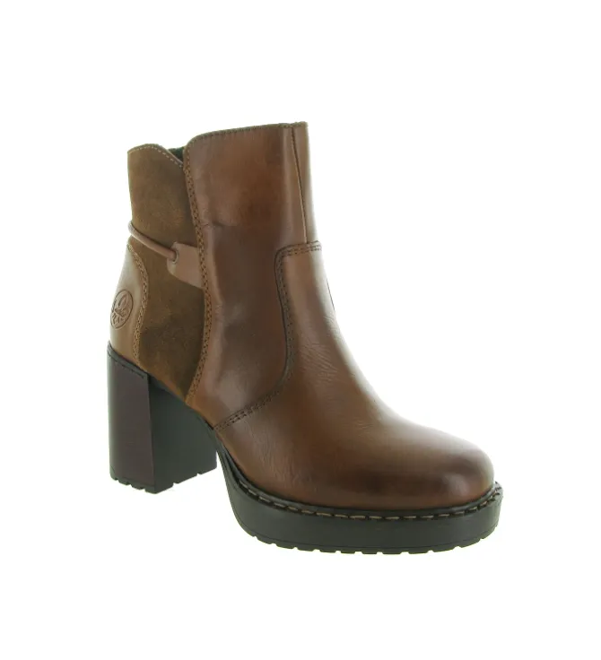 bottines et boots - Classique & Chic - femme - Cuir - Marron - Rieker