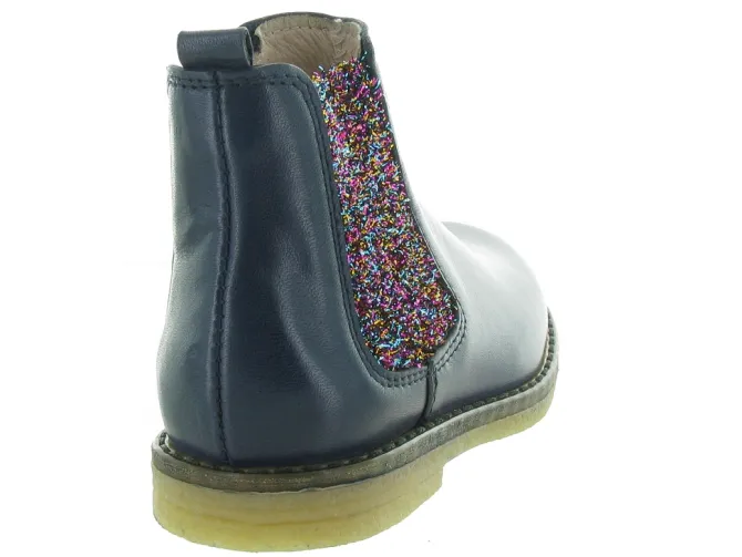 bottines et boots - - junior fille - Cuir - Bleu Marine - Acebos
