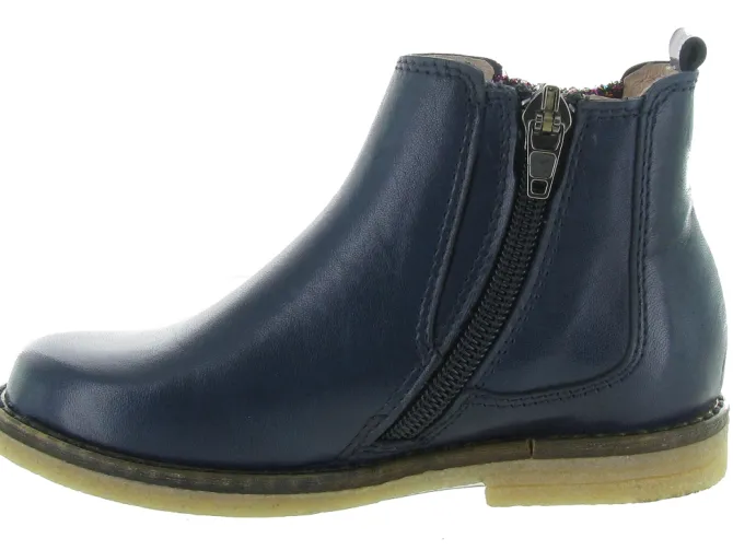 bottines et boots - - junior fille - Cuir - Bleu Marine - Acebos