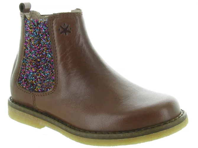 bottines et boots - - junior fille - Cuir - Marron - Acebos