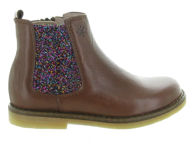bottines et boots - - junior fille - Cuir - Marron - Acebos