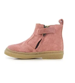 bottines et boots - - junior fille - Nubuck - Rose - Pom d api