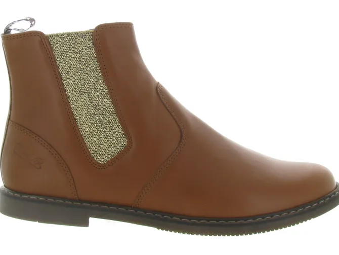 bottines et boots - - junior fille - Cuir - Marron - Pom d api
