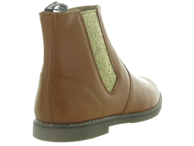 bottines et boots - - junior fille - Cuir - Marron - Pom d api