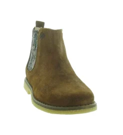bottines et boots - - junior fille - Cuir - Marron - Acebos