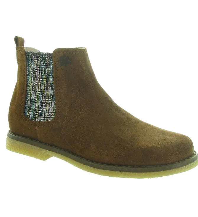 bottines et boots - - junior fille - Cuir - Marron - Acebos