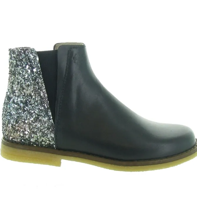 bottines et boots - - junior fille - Cuir - Bleu Marine - Acebos