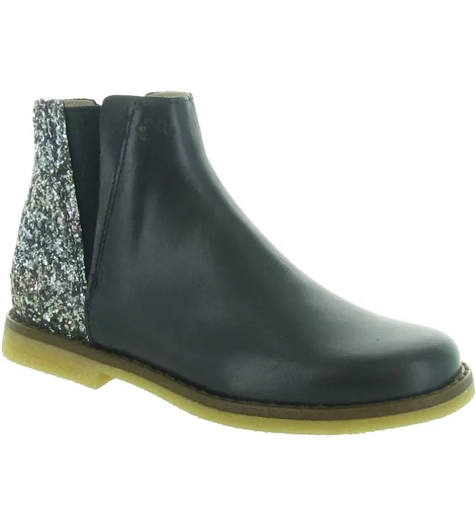 bottines et boots - - junior fille - Cuir - Bleu Marine - Acebos