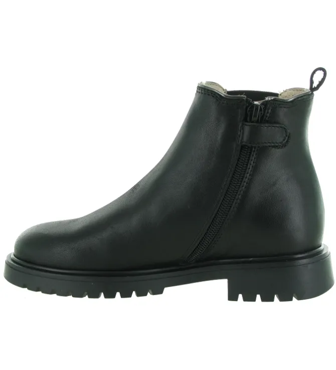 bottines et boots - - junior fille - Cuir - Noir - Acebos