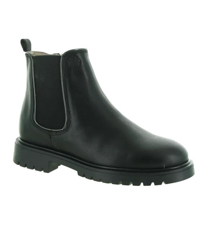 bottines et boots - - junior fille - Cuir - Noir - Acebos