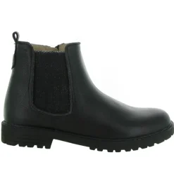 bottines et boots - - junior fille - Cuir - Noir - Golosinas