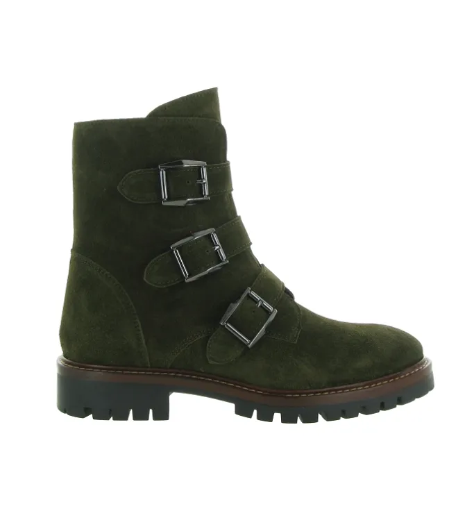 bottines et boots - Motardes - femme - Nubuck - Kaki - Alpe