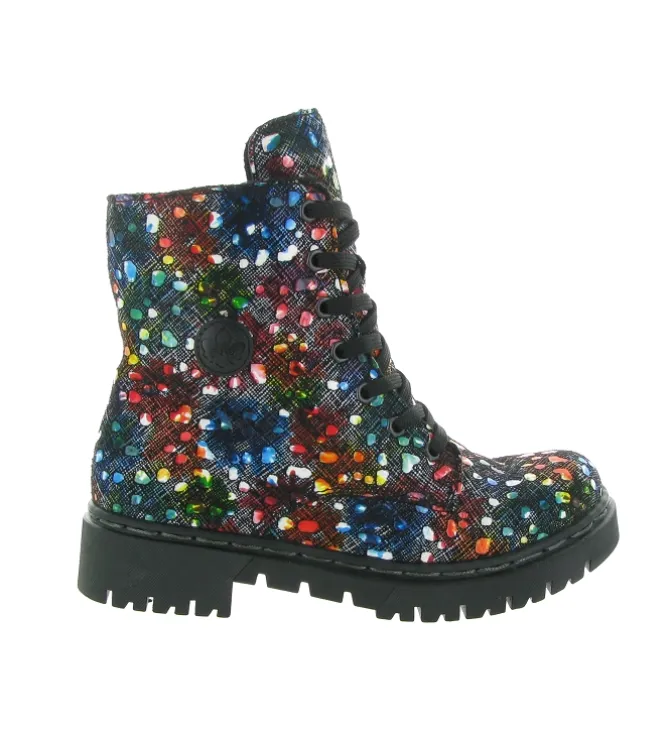 bottines et boots - Motardes - femme - Synthétique - Multicolor - Rieker