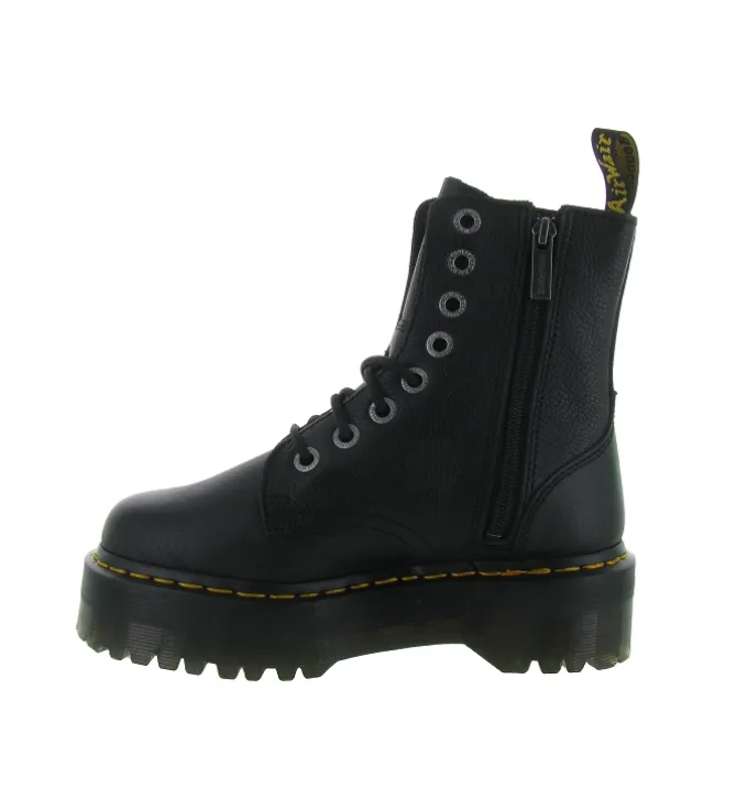 bottines et boots - Motardes - femme - Cuir - Noir - Doc martens