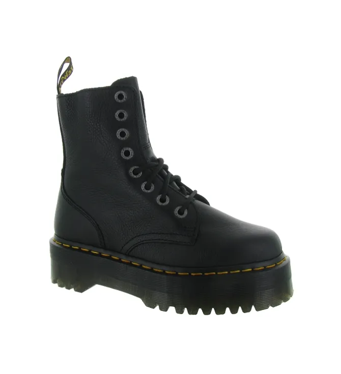 bottines et boots - Motardes - femme - Cuir - Noir - Doc martens