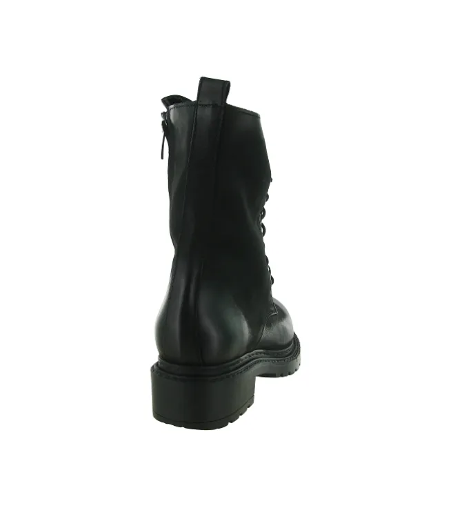 bottines et boots - Motardes - femme - Cuir - Noir - Metisse
