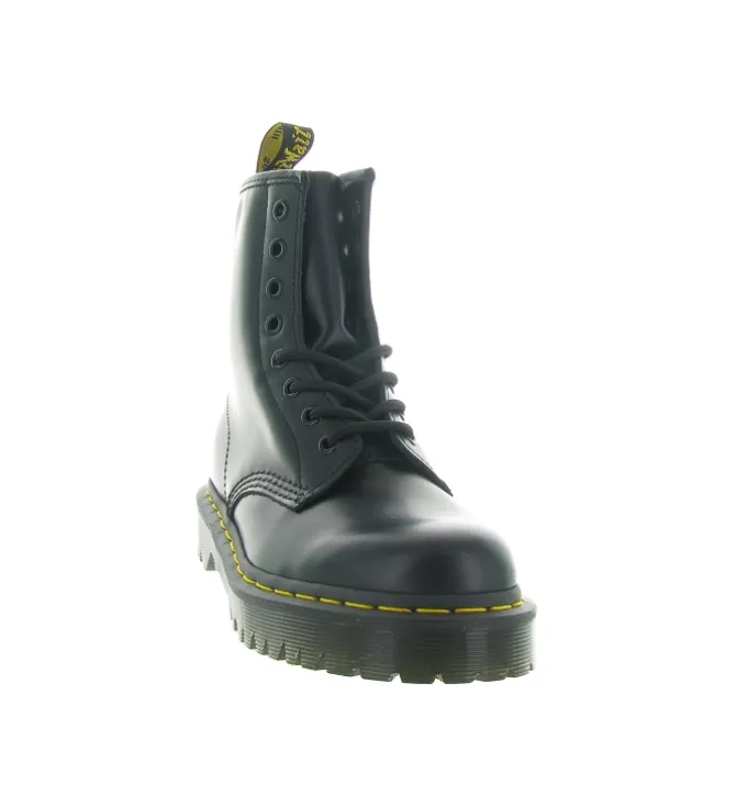 bottines et boots - Motardes - femme - Cuir - Noir - Doc martens