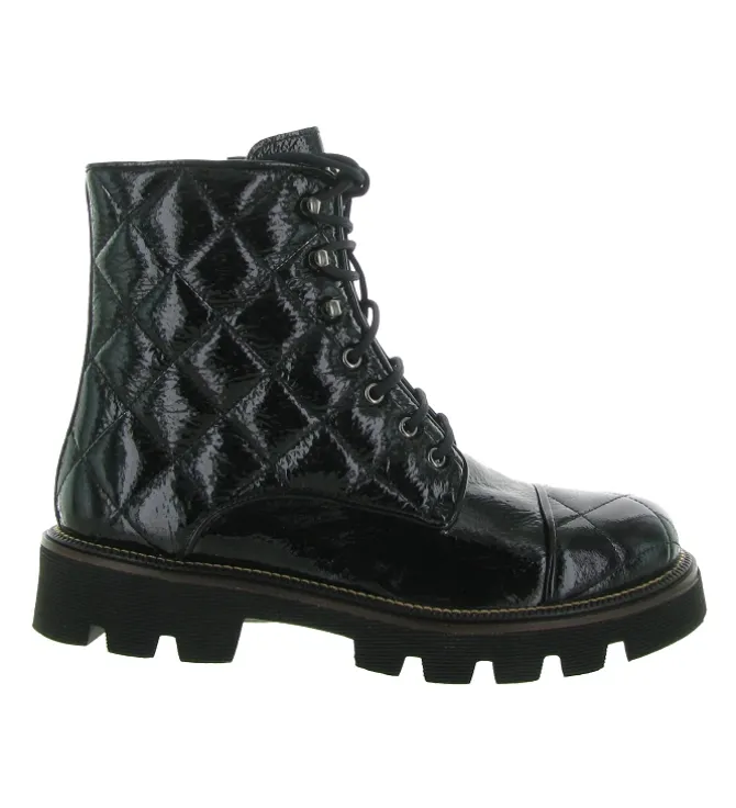 bottines et boots - Motardes - femme - Cuir - Noir - Pons quintana