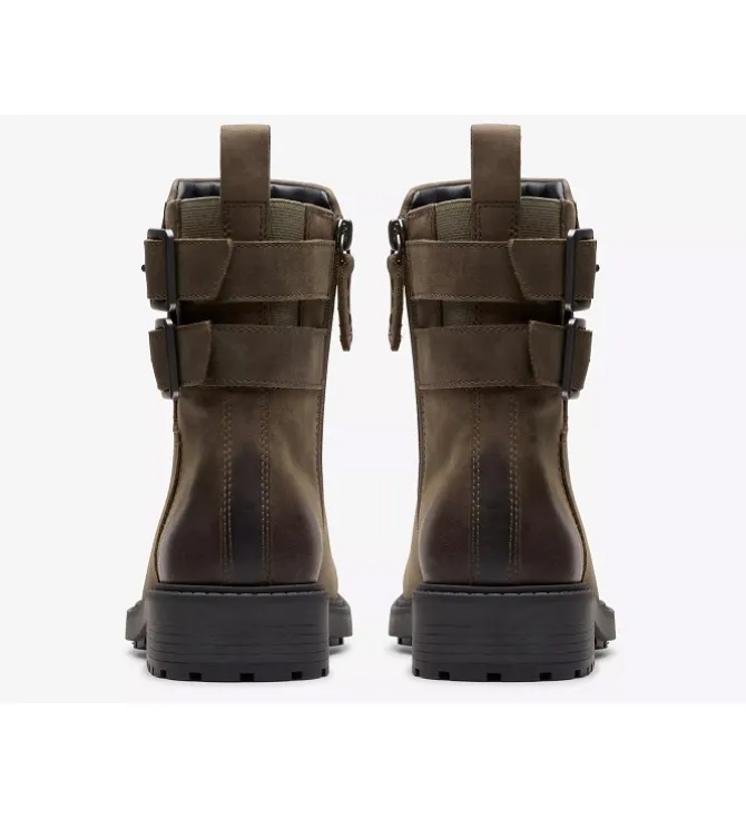 bottines et boots - Motardes - femme - Cuir - Marron - Clarks