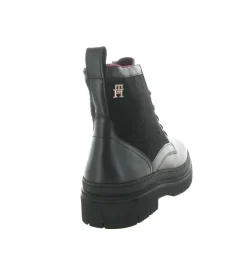 bottines et boots - Motardes - femme - Cuir - Noir - Tommy hilfiger