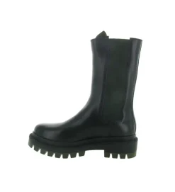 bottines et boots - Motardes - femme - Cuir - Noir - Julie dee