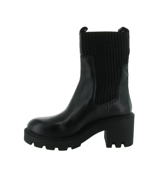 bottines et boots - Motardes - femme - Cuir - Noir - Inuovo