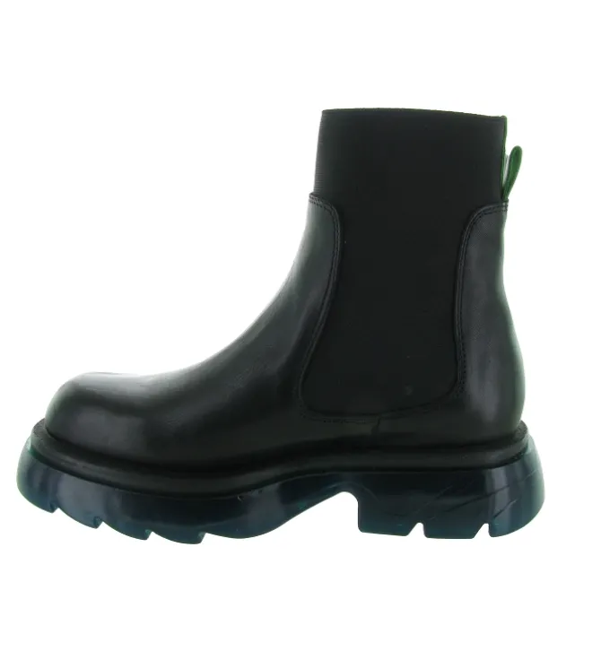 bottines et boots - Motardes - femme - Cuir - Noir - Inuovo