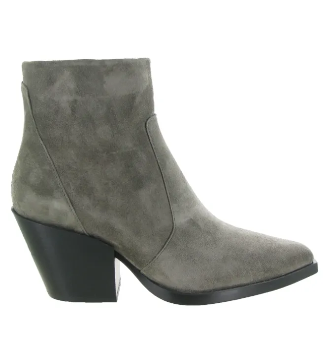 bottines et boots - Santiag - femme - Nubuck - Gris - Alpe