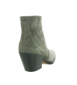 bottines et boots - Santiag - femme - Nubuck - Gris - Alpe