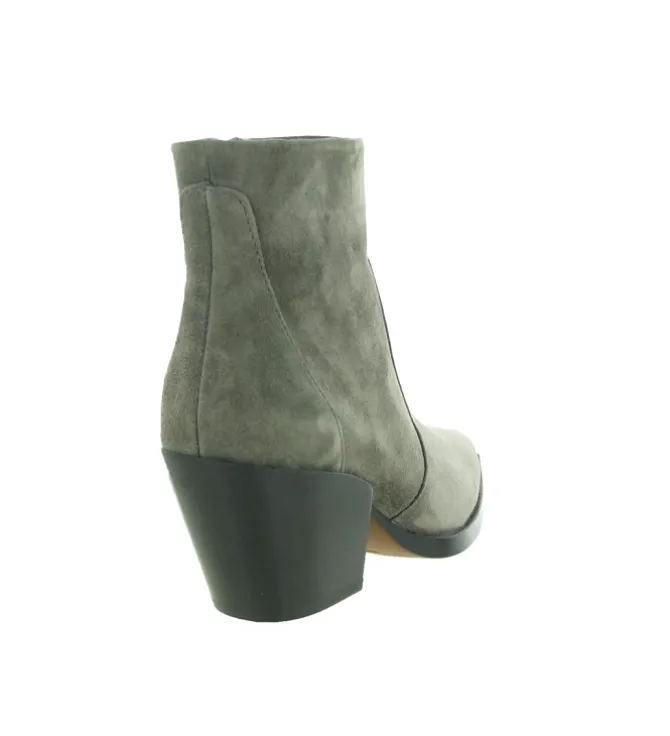 bottines et boots - Santiag - femme - Nubuck - Gris - Alpe