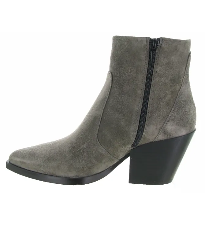bottines et boots - Santiag - femme - Nubuck - Gris - Alpe