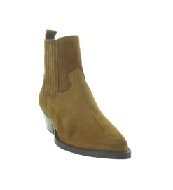 bottines et boots - Santiag - femme - Nubuck - Camel - Alpe